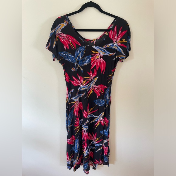 Vintage Tropical/Floral Print Mango Moon Women’s dress Size Small - Picture 5 of 12